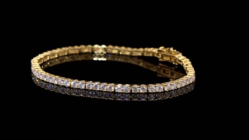 Moissanite Bracelet in 18K Vermeil YG Over Sterling Silver (7.25 In) 4.75 ctw