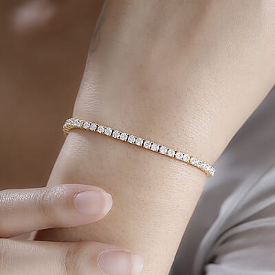 Moissanite 4.75 ctw Bracelet in 18K Vermeil YG Over Sterling Silver (7.25 In)