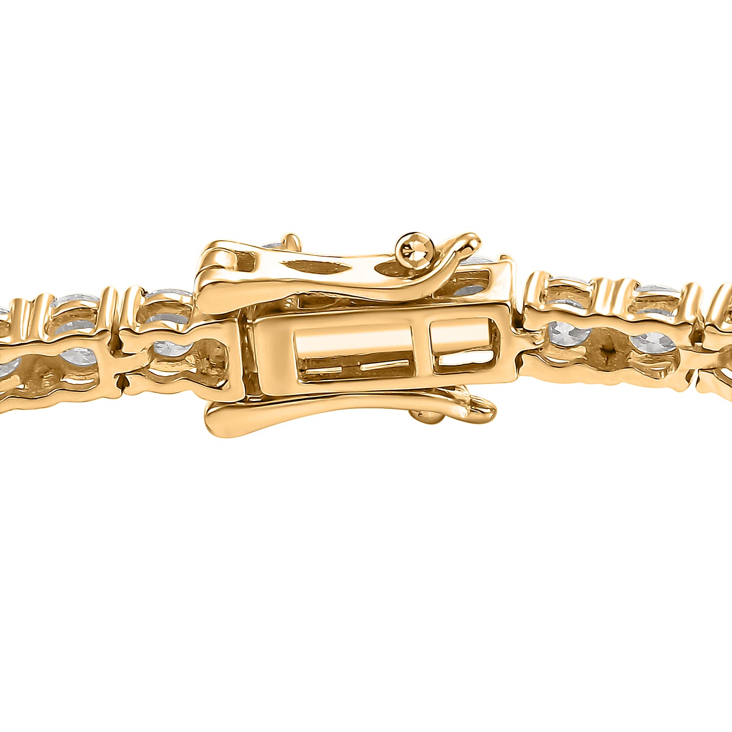 Moissanite 4.75 ctw Bracelet in 18K Vermeil YG Over Sterling Silver (7.25 In)