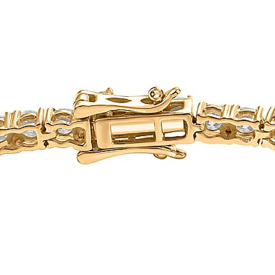 Moissanite 4.75 ctw Bracelet in 18K Vermeil YG Over Sterling Silver (7.25 In)