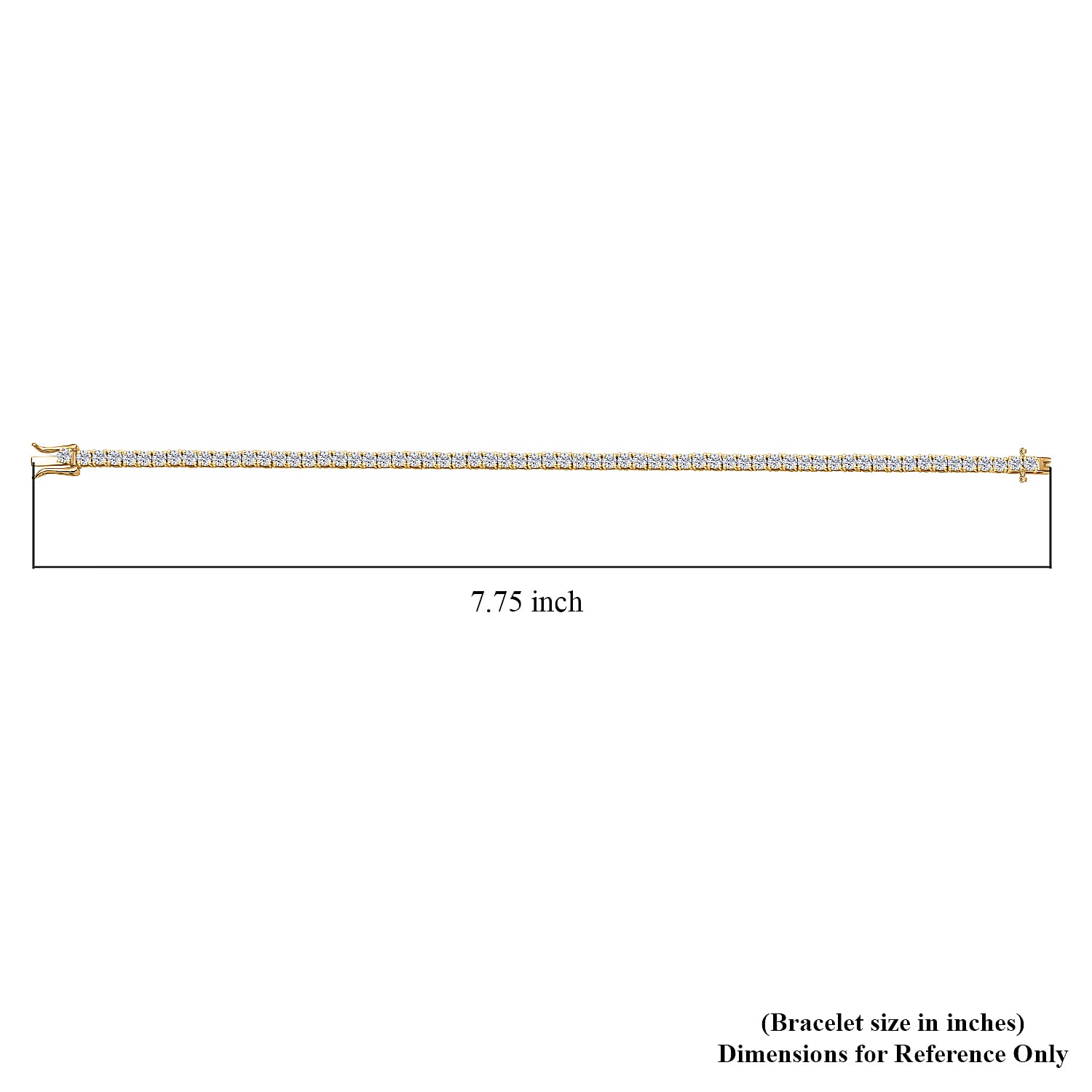Moissanite 4.75 ctw Bracelet in 18K Vermeil YG Over Sterling Silver (7.25 In)