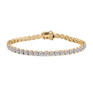 Moissanite 9.40 ctw Bracelet in 18K Vermeil Yellow Gold Over Sterling Silver (7.25 In)