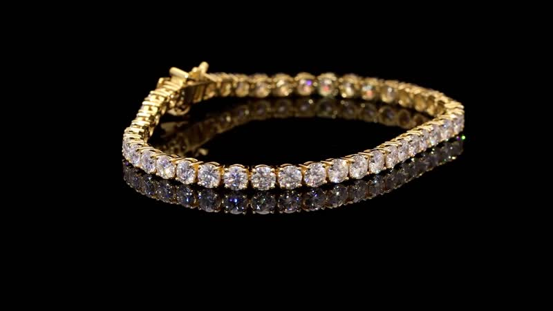 Moissanite Bracelet in 18K Vermeil YG Over Sterling Silver (7.25 In) 9.40 ctw