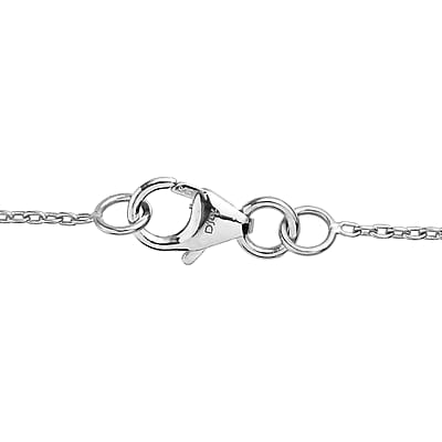 Beaded Necklace in Rhodium Over Sterling Silver 2.68 Grams 20 Inches