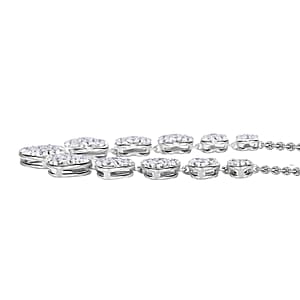 Doorbuster Luxuriant Lab Grown Diamond G SI 1.75 ctw Enchanted Hearts Necklace in Sterling Silver 16-18 Inches