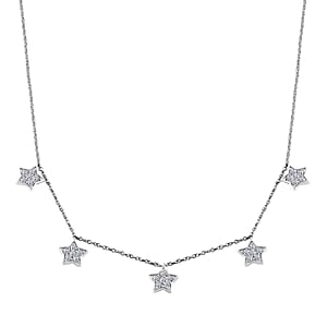 Luxuriant Lab Grown Diamond G SI 0.65 ctw Necklace in Sterling Silver 16-18 Inches