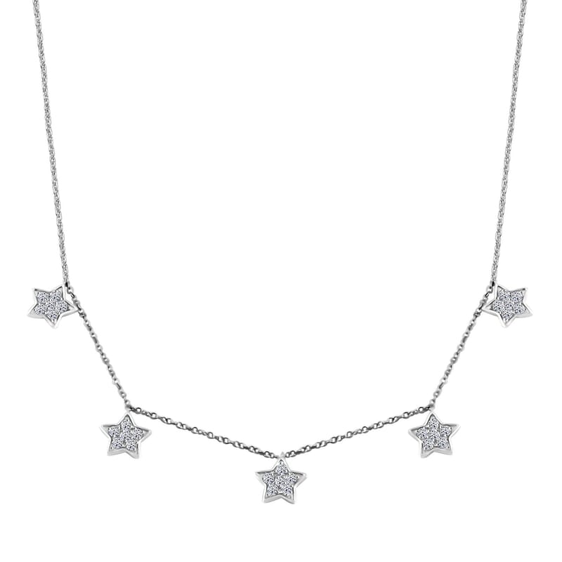 Luxuriant Lab Grown Diamond G SI 0.65 ctw Necklace in Sterling Silver 16-18 Inches