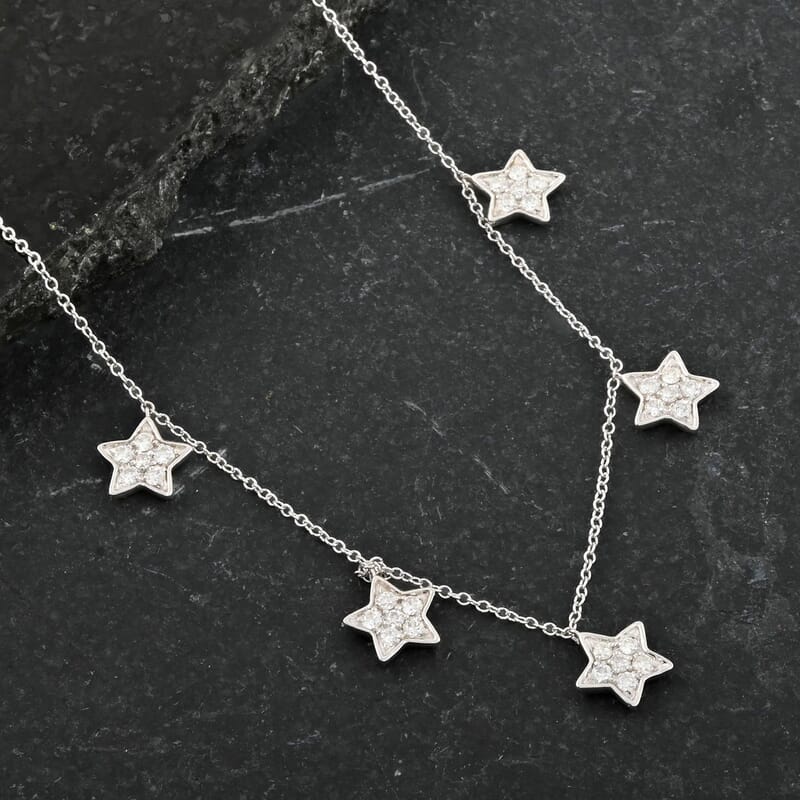 Luxuriant Lab Grown Diamond G SI 0.65 ctw Necklace in Sterling Silver 16-18 Inches