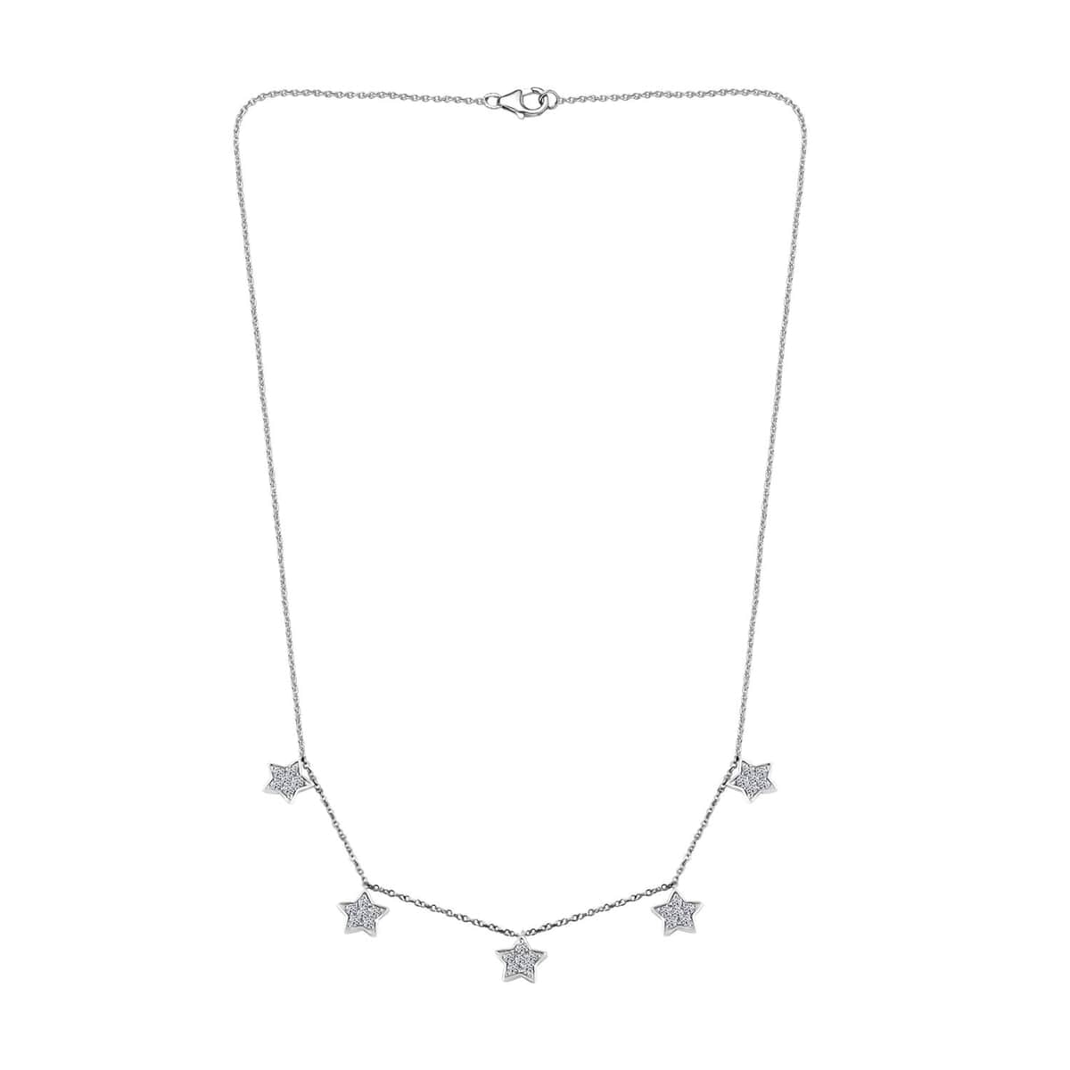 Luxuriant Lab Grown Diamond G SI 0.65 ctw Necklace in Sterling Silver 16-18 Inches image number 2