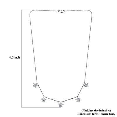 Luxuriant Lab Grown Diamond G SI 0.65 ctw Necklace in Sterling Silver 16-18 Inches