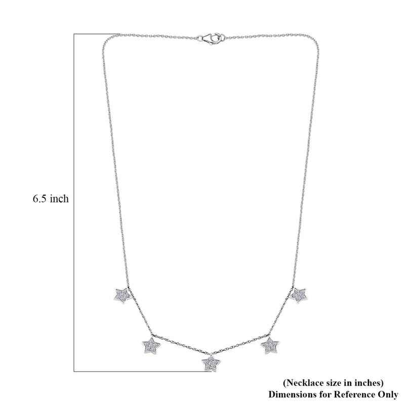 Luxuriant Lab Grown Diamond G SI 0.65 ctw Necklace in Sterling Silver 16-18 Inches