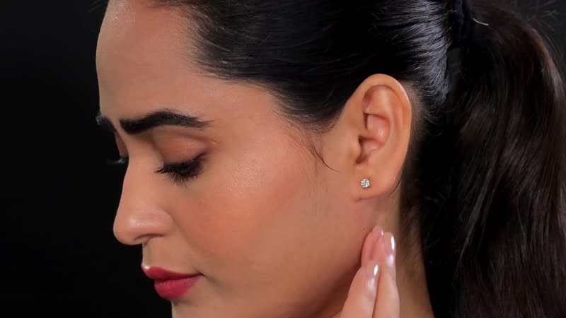 Moissanite Earrings in 18K Vermeil YG Over Sterling Silver 0.40 ctw