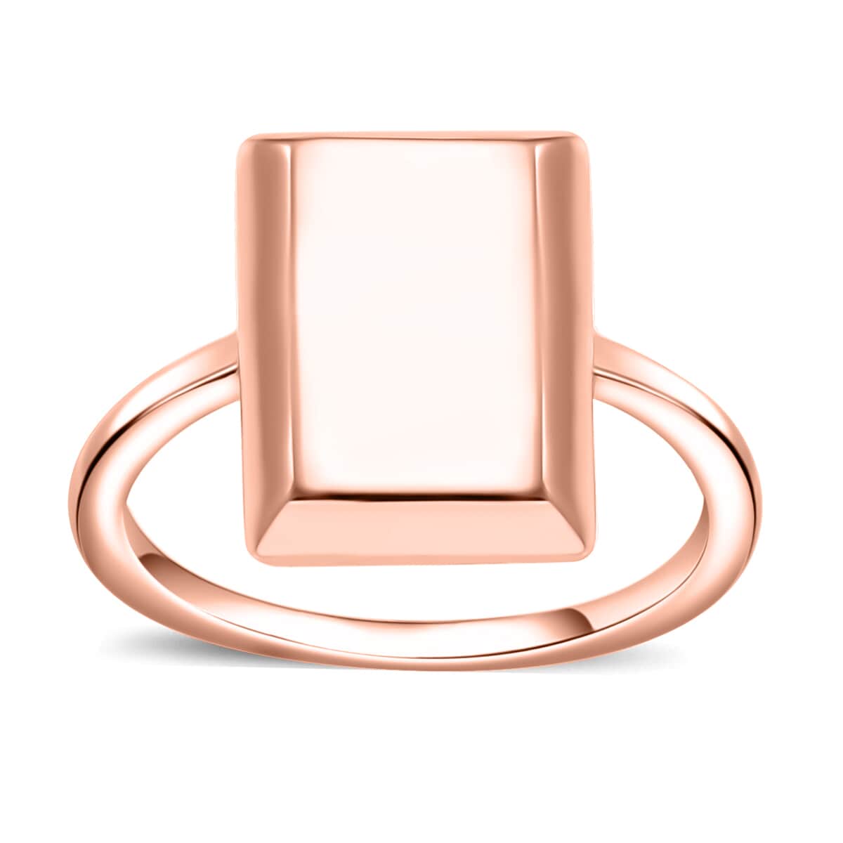 Bar Ring in 18K Rose Gold Over Sterling Silver (Size 10.0) 2.60 Grams image number 0