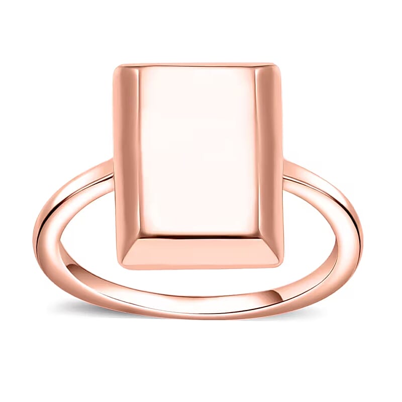 D'Joy Bar Ring in 18K Rose Gold Over Sterling Silver (Size 10.0) 2.60 Grams