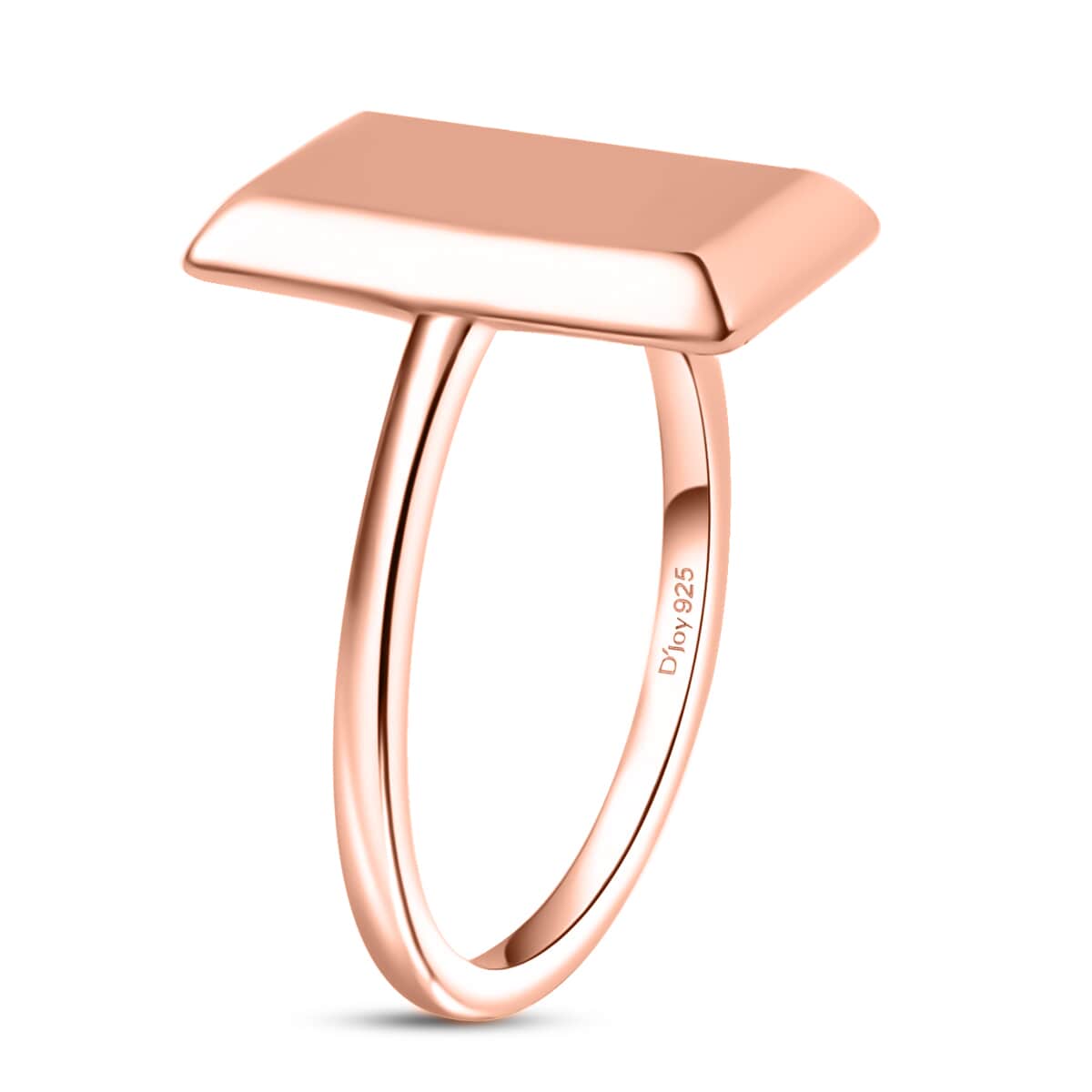 Bar Ring in 18K Rose Gold Over Sterling Silver (Size 10.0) 2.60 Grams image number 3