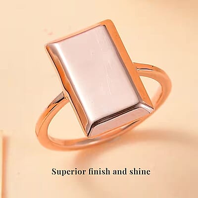 D'Joy Bar Ring in 18K Rose Gold Over Sterling Silver (Size 10.0) 2.60 Grams