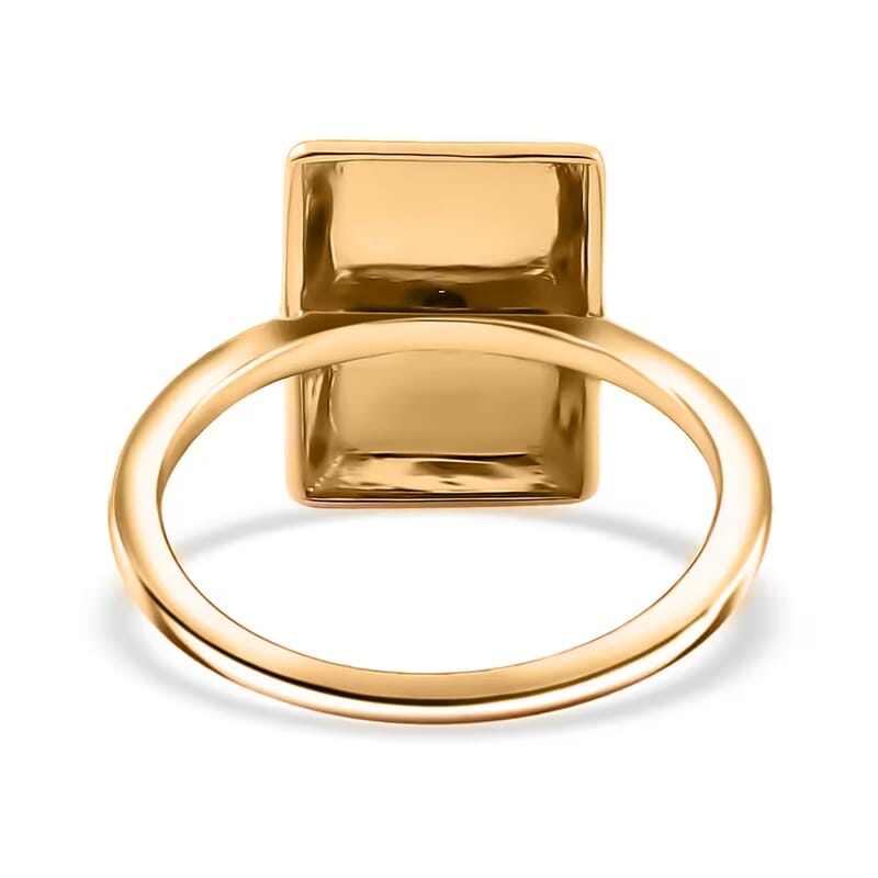 D'Joy Bar Ring in 18K Yellow Gold Over Sterling Silver (Size 11.0) 2.60 Grams