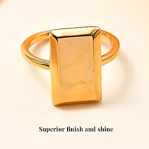 D'Joy Bar Ring in 18K Yellow Gold Over Sterling Silver (Size 8.0) 2.60 Grams