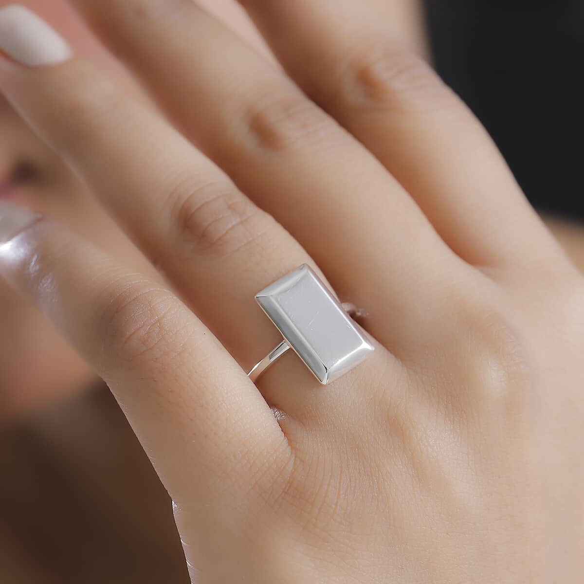 Bar Ring in Sterling Silver (Size 10.0) 2.60 Grams image number 2