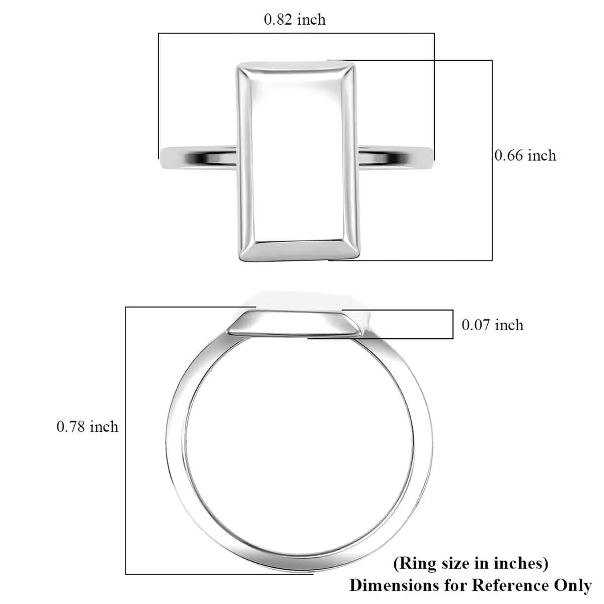 Bar Ring in Sterling Silver (Size 10.0) 2.60 Grams image number 6