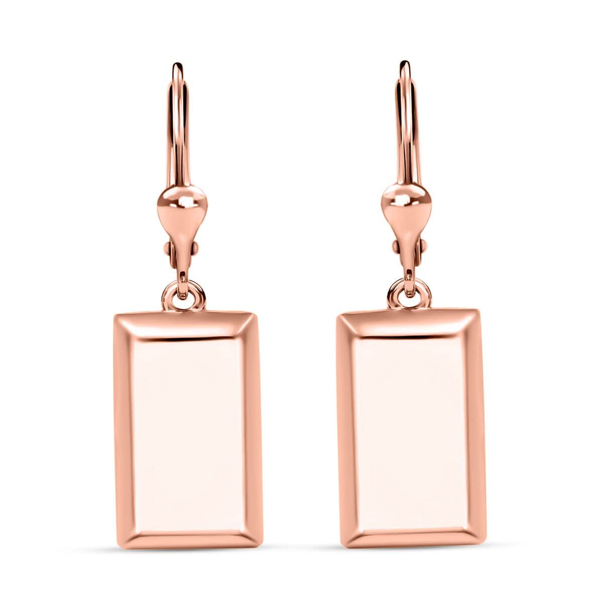 Bar Earrings in 18K Rose Gold Over Sterling Silver 3.35 Grams image number 0