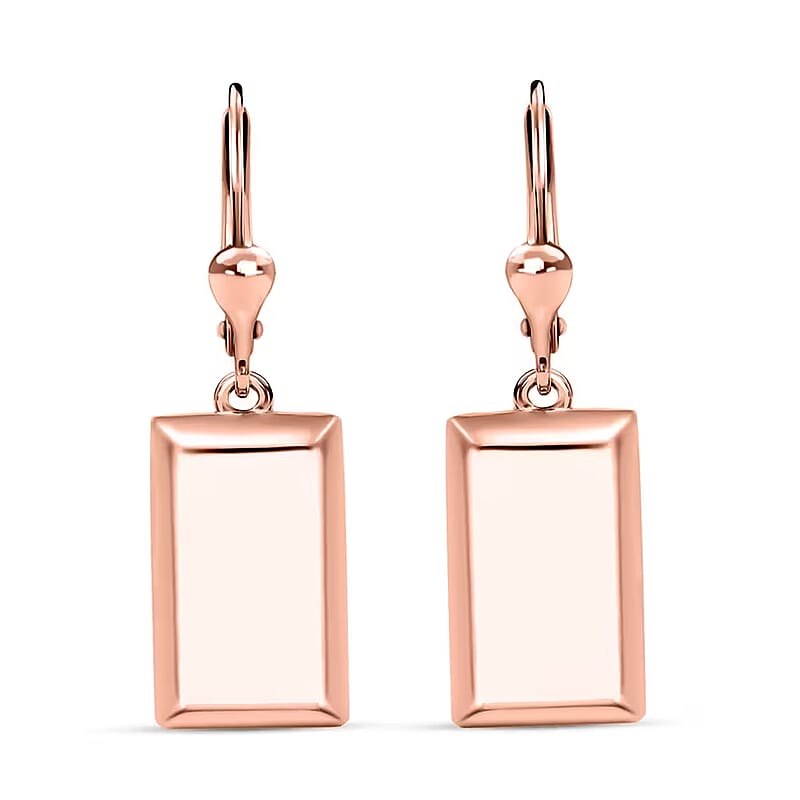 D'Joy Bar Earrings in 18K Rose Gold Over Sterling Silver 3.35 Grams