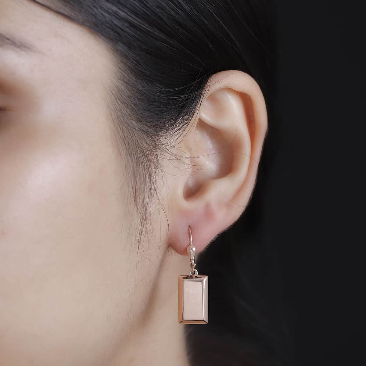 Bar Earrings in 18K Rose Gold Over Sterling Silver 3.35 Grams image number 2