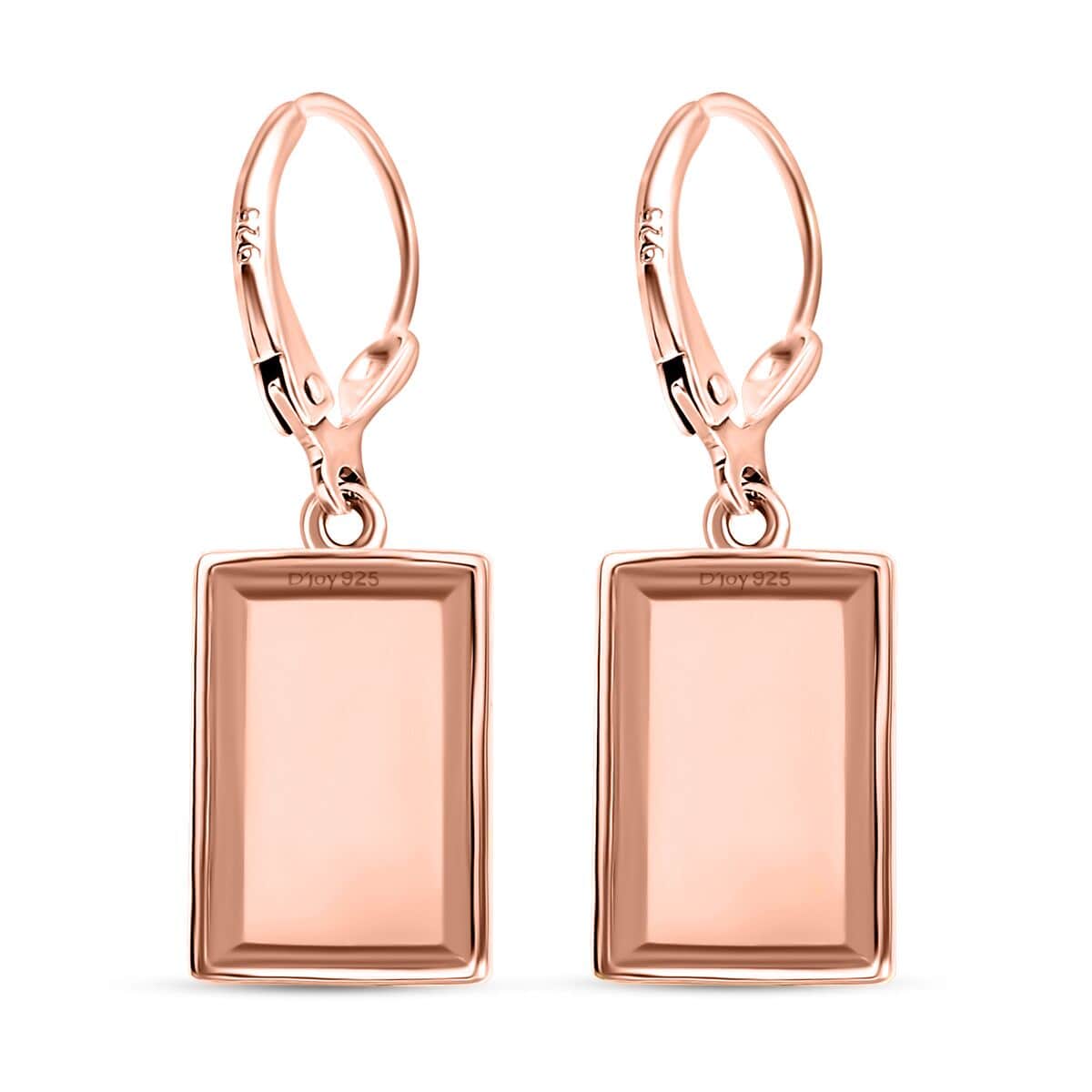 Bar Earrings in 18K Rose Gold Over Sterling Silver 3.35 Grams image number 3