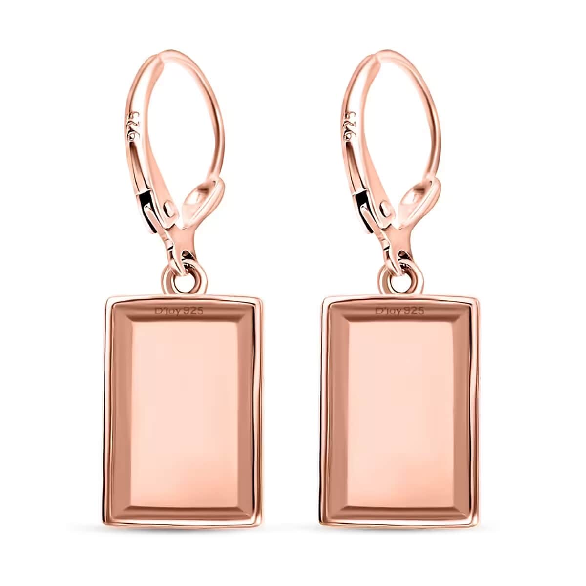 Bar Earrings in 18K Rose Gold Over Sterling Silver 3.35 Grams image number 7