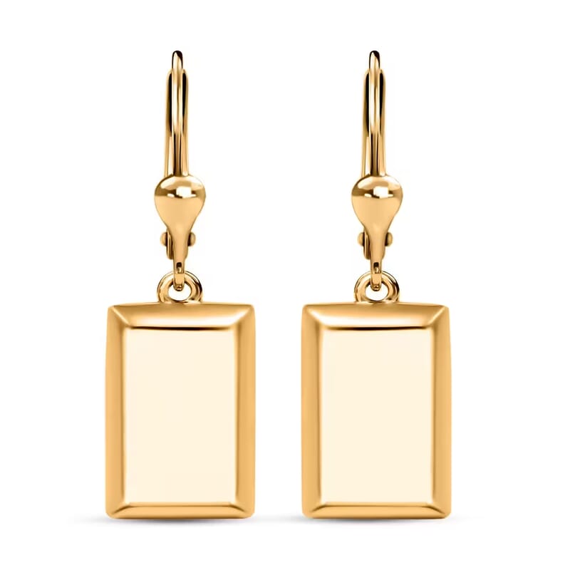 D'Joy Bar Earrings in 18K Yellow Gold Over Sterling Silver 3.35 Grams
