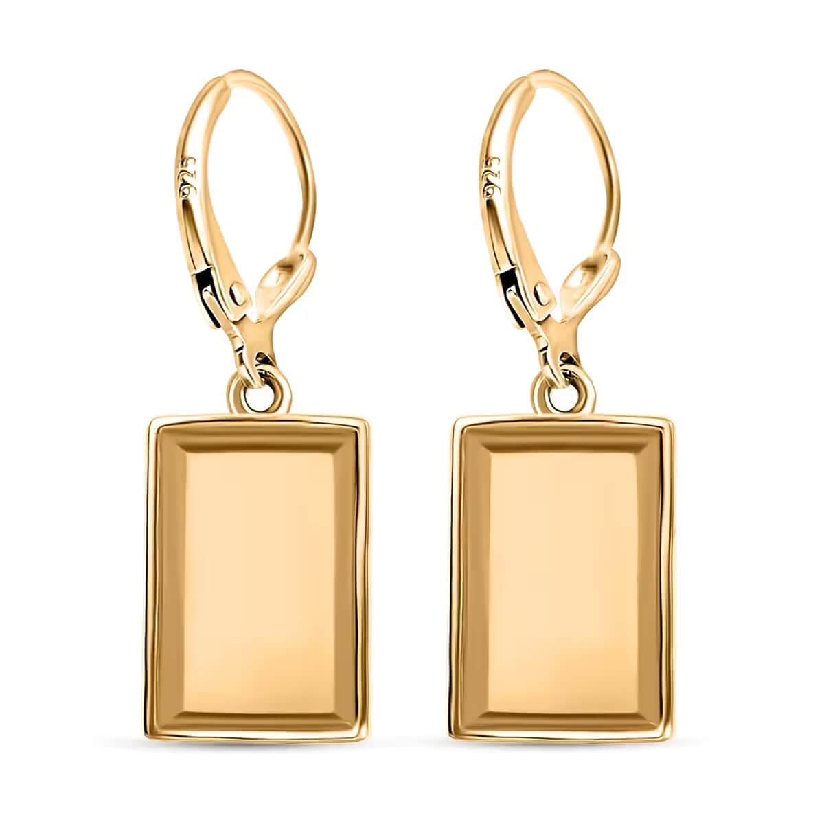 Bar Earrings in 18K Yellow Gold Over Sterling Silver 3.35 Grams image number 7