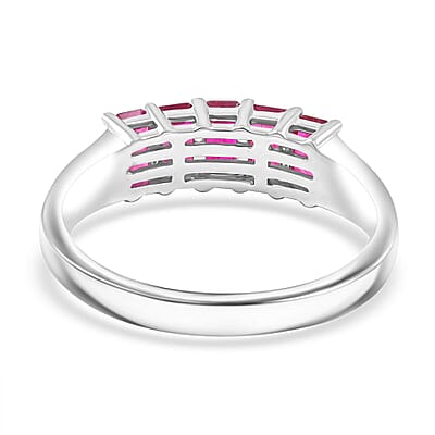 Certified & Appraised Luxoro AAA Mozambique Ruby and G-H I2 Diamond 1.55 ctw Ring in 14K White Gold (Size 5.0)