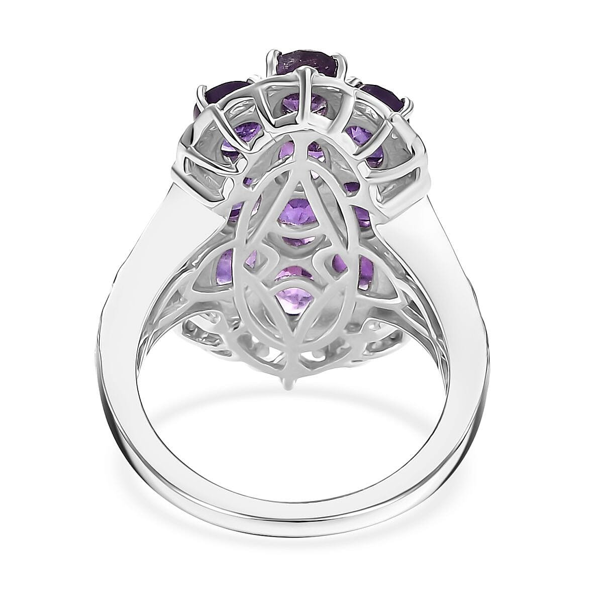 Karis African Amethyst 4.00 ctw Ring in 18K YG Plated and Platinum Bond (Size  5.0) image number 4
