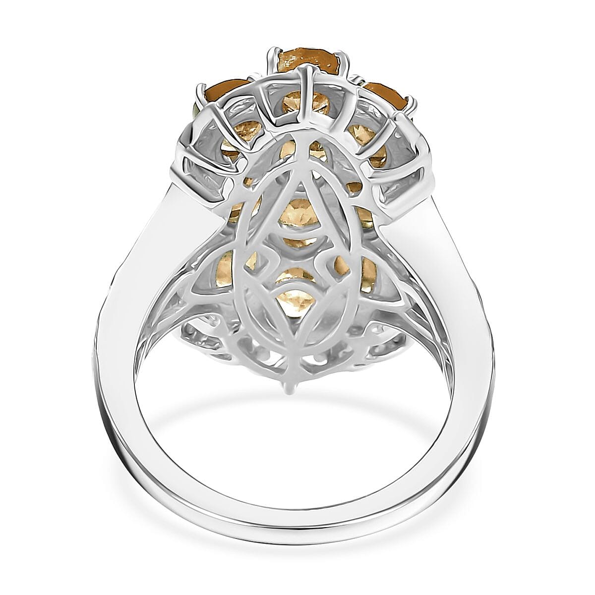Karis Brazilian Citrine 3.85 ctw Ring in 18K YG Plated and Platinum Bond (Size  6.0) image number 4