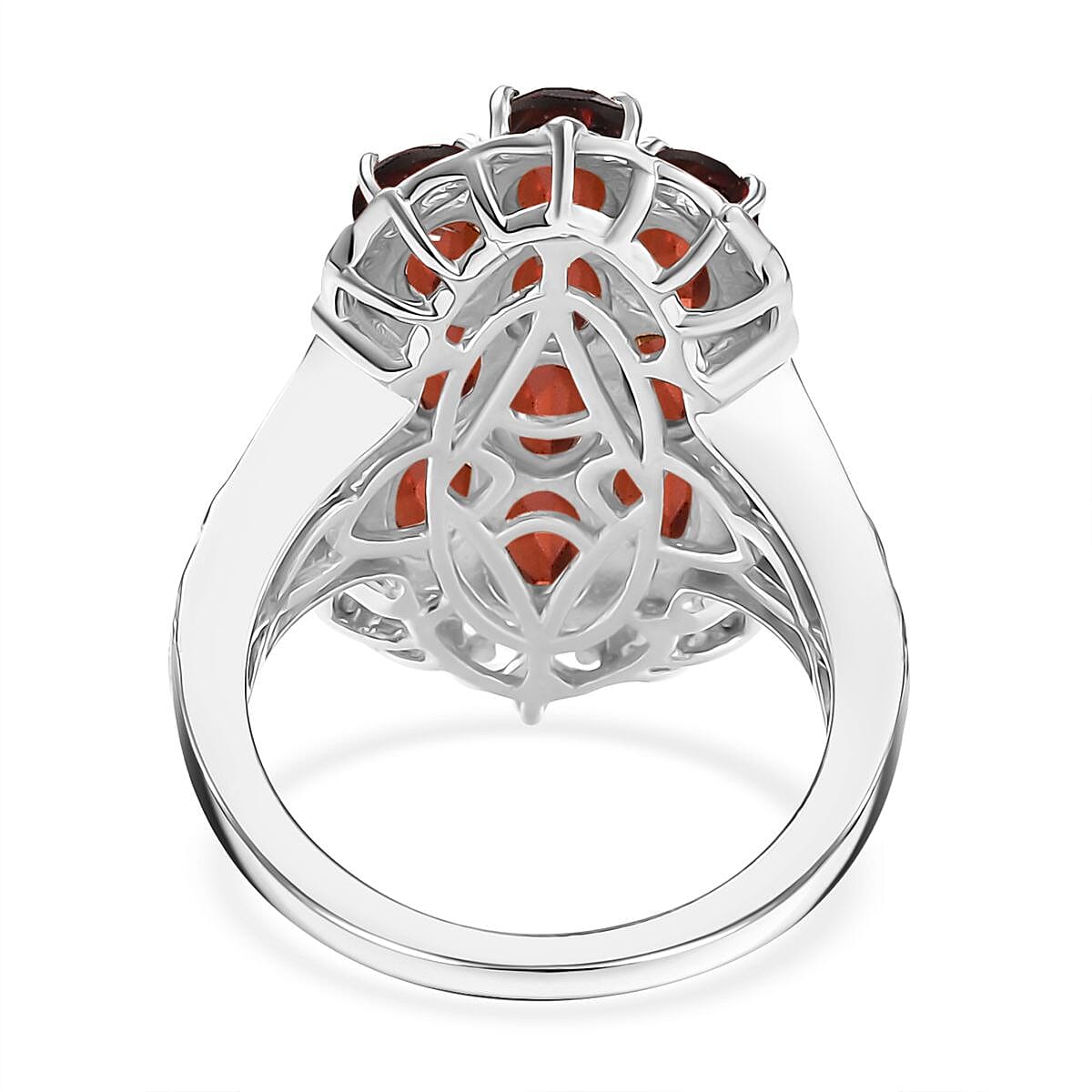 Karis Mozambique Garnet 5.30 ctw Ring in 18K YG Plated and Platinum Bond (Size  6.0) image number 4