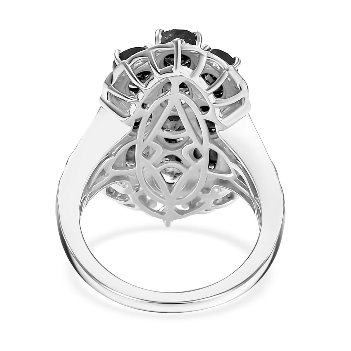 Karis Thai Black Spinel 7.00 ctw Ring in 18K YG Plated and Platinum Bond (Size  10.0) image number 4