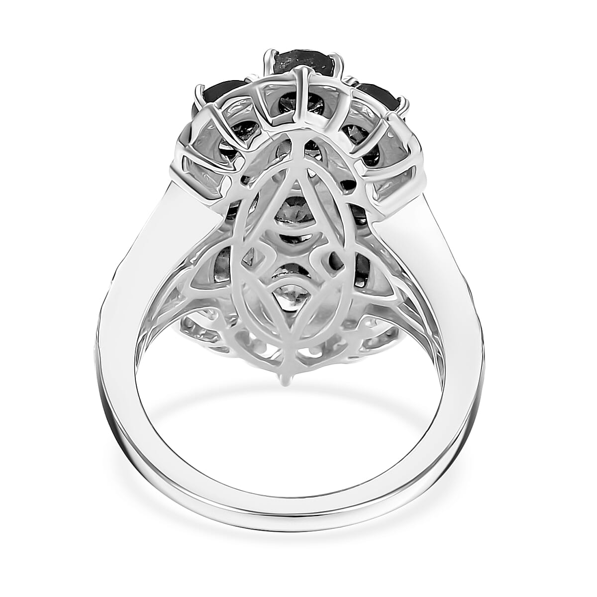 Karis Thai Black Spinel 7.00 ctw Ring in 18K YG Plated and Platinum Bond (Size  6.0) image number 4
