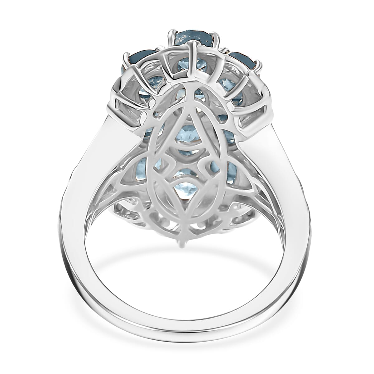 Karis Sky Blue Topaz 5.10 ctw Ring in 18K YG Plated and Platinum Bond (Size  5.0) image number 4