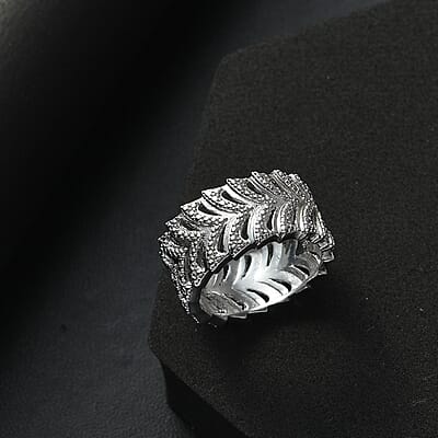 Karis White Diamond Accent Ring in Platinum Bond (Size 10.0)