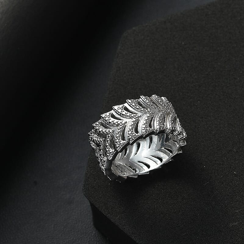 Karis White Diamond Accent Ring in Platinum Bond (Size 10.0)