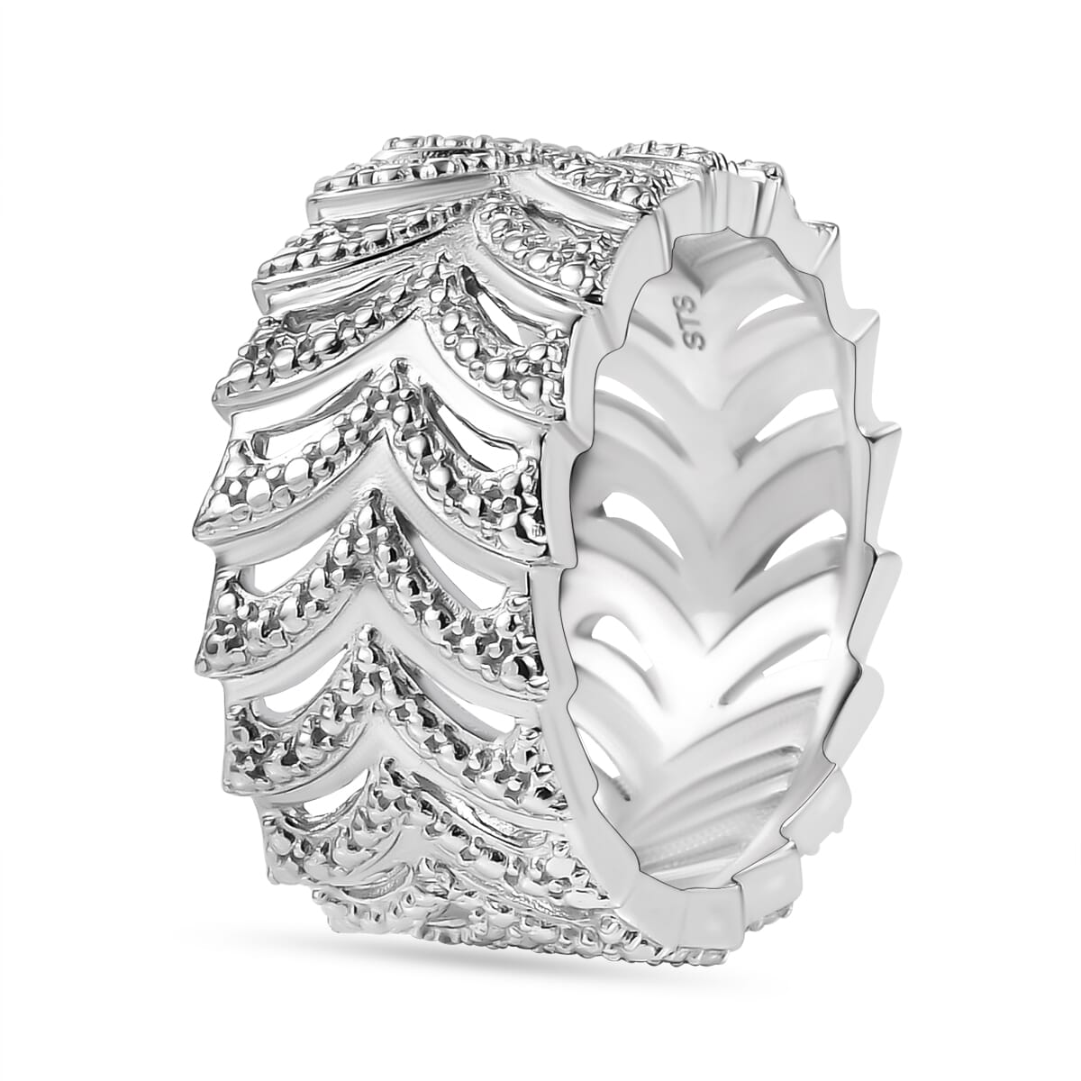 Karis White Diamond Accent Ring in Platinum Bond (Size 6.0) image number 3