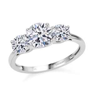 Luxuriant Lab Grown Diamond SI 1.50 ctw Trilogy Ring in 14K White Gold (Size 11.0)