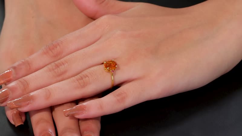Premium Santa Ana Madeira Citrine, Ouro Fino Rubellite Ring in 18K Vermeil YG Over Sterling Silver (Size 10.0) 1.85 ctw