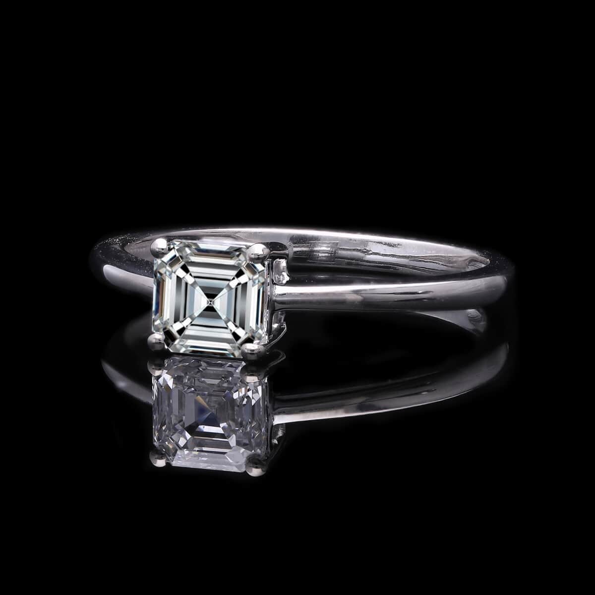 SGL Certified Asscher Cut Luxuriant Lab Grown Diamond G-H VS 2.00 ctw Ring in 950 Platinum (Size 10.0) image number 1