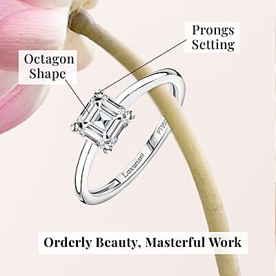 SGL Certified Asscher Cut Luxuriant Lab Grown Diamond G-H VS 2.00 ctw Ring in 950 Platinum (Size 10.0)