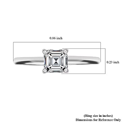 SGL Certified Asscher Cut Luxuriant Lab Grown Diamond G-H VS 2.00 ctw Ring in 950 Platinum (Size 10.0)