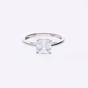 SGL Certified Asscher Cut Luxuriant Lab Grown Diamond G-H VS 2.00 ctw Ring in 950 Platinum (Size 8.0) 