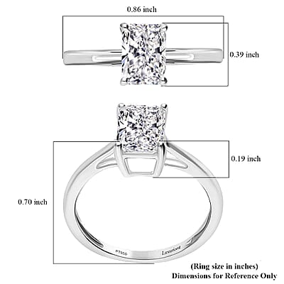 SGL Certified Luxuriant Lab Grown Diamond G-H VS 2.00 ctw Solitaire Ring in 950 Platinum (Size 10.0)