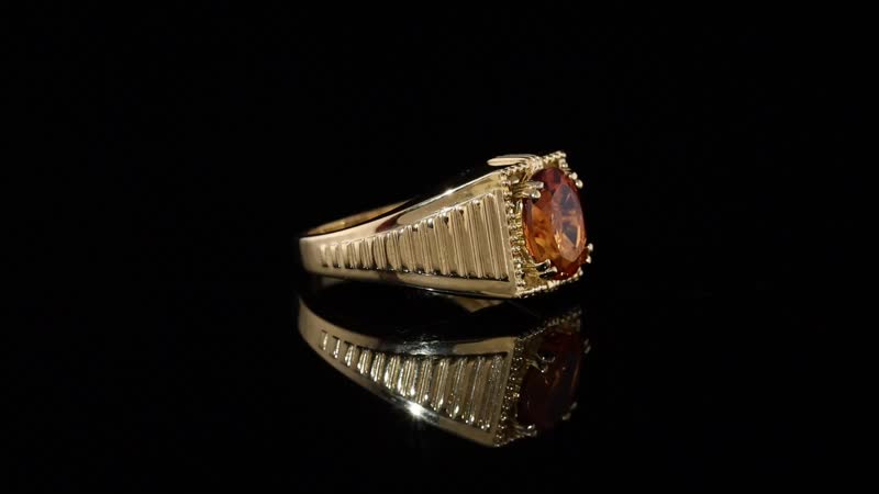 Santa Ana Madeira Citrine Men's Ring in 18K Vermeil YG Over Sterling Silver (Size 10.0) 2.50 ctw
