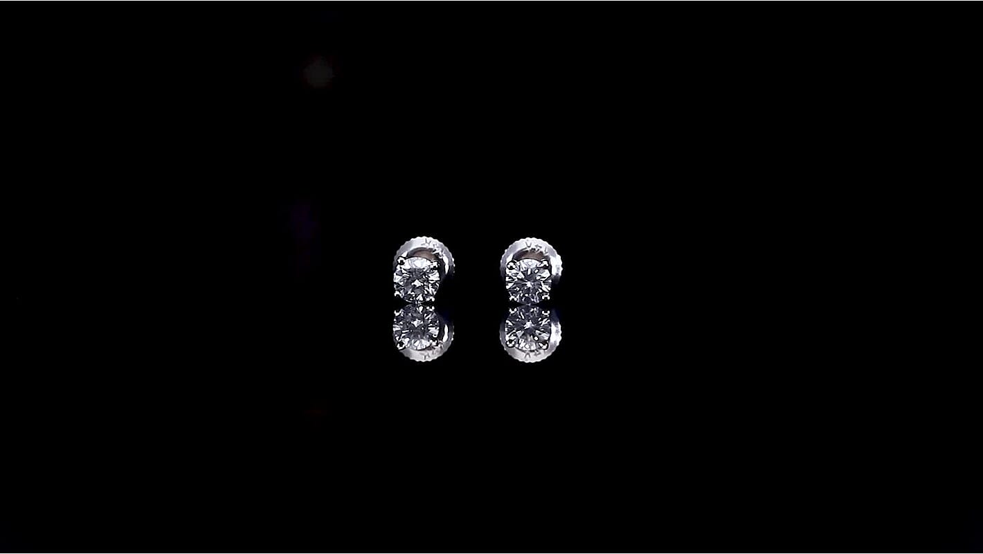 14K White Gold Luxuriant Lab Grown Diamond (SI1) Earrings 0.25 ctw